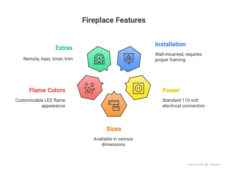 Electric Fireplace Features